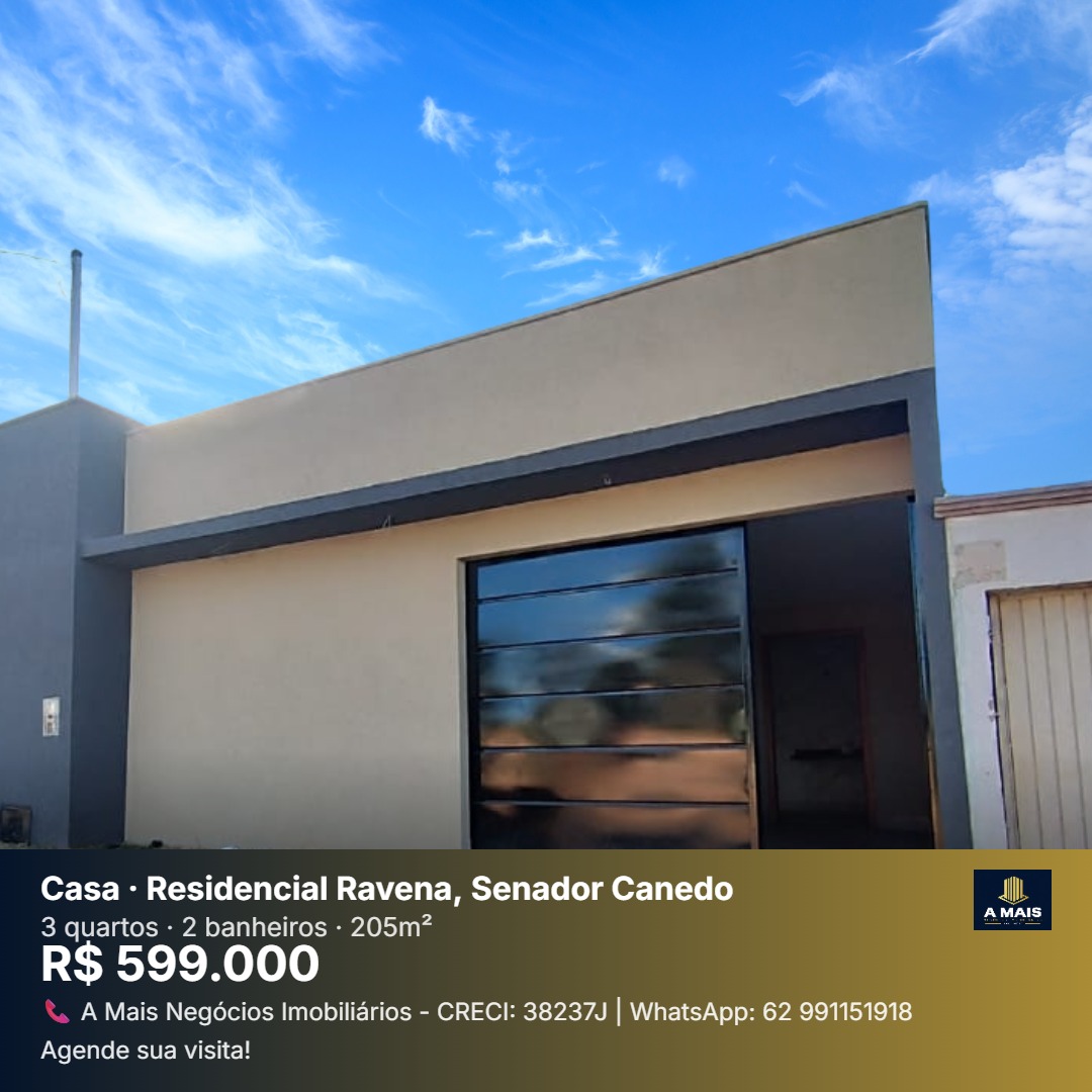 Casa à Venda - Residencial Ravena | Senador Canedo - GO — foto