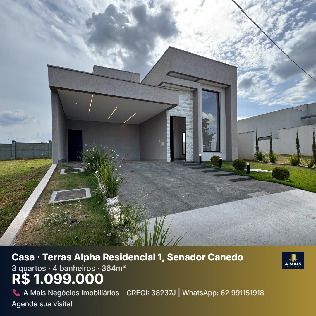 Casa de Alto Padrão à Venda - Terras Alpha Residencial 1 | Senador Canedo - GO — foto