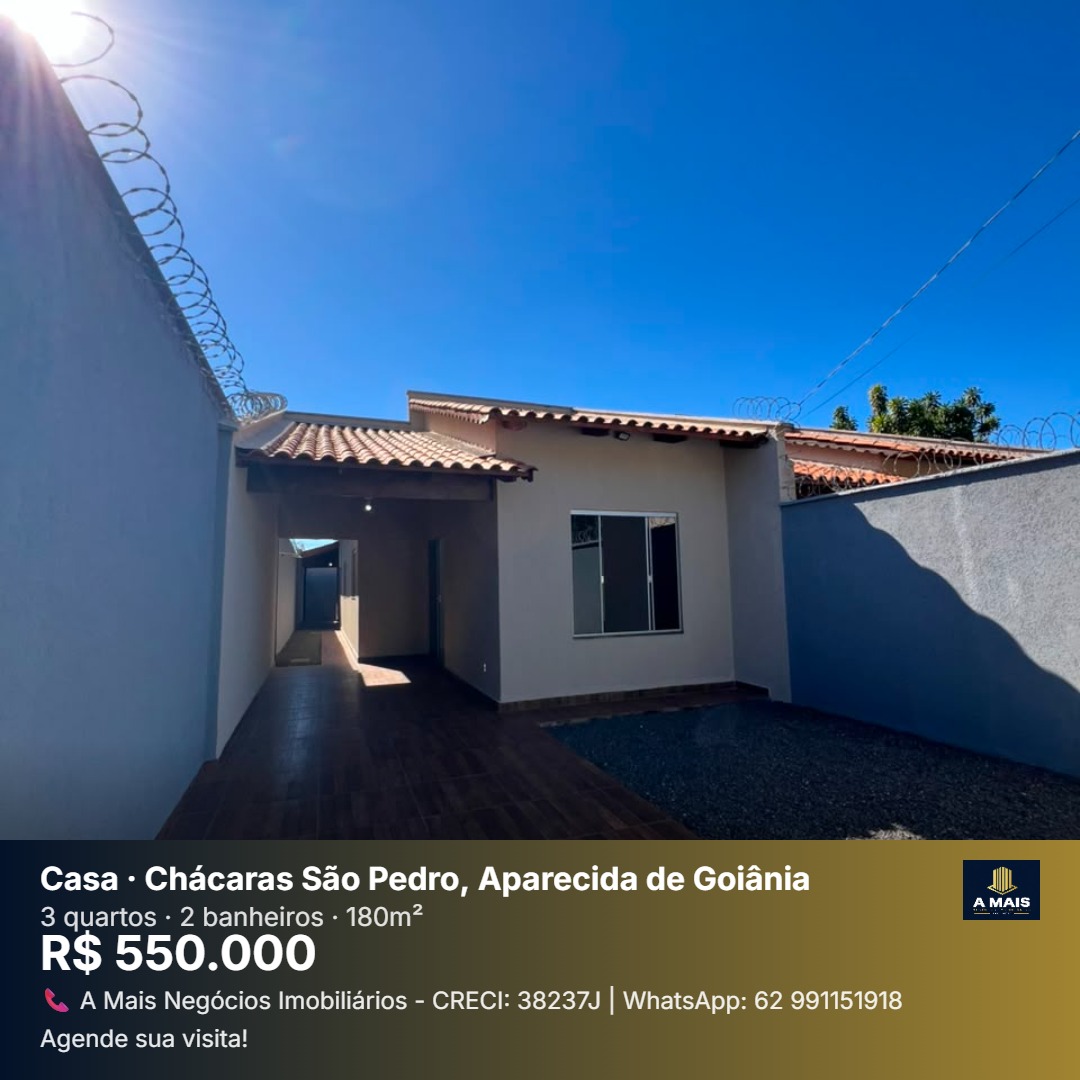 Casa à Venda - Chácara São Pedro | Aparecida de Goiânia - GO — foto
