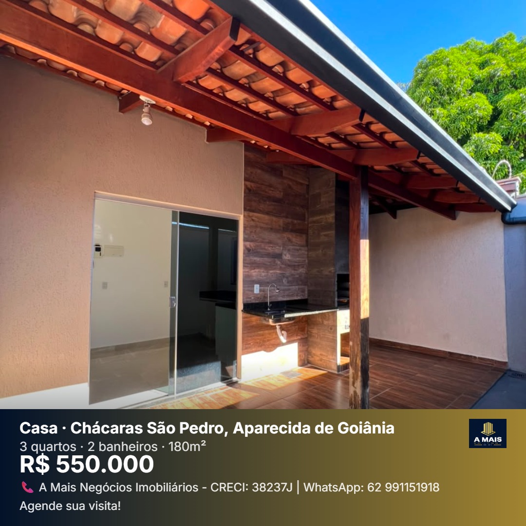 Casa à Venda - Chácara São Pedro | Aparecida de Goiânia - GO — foto