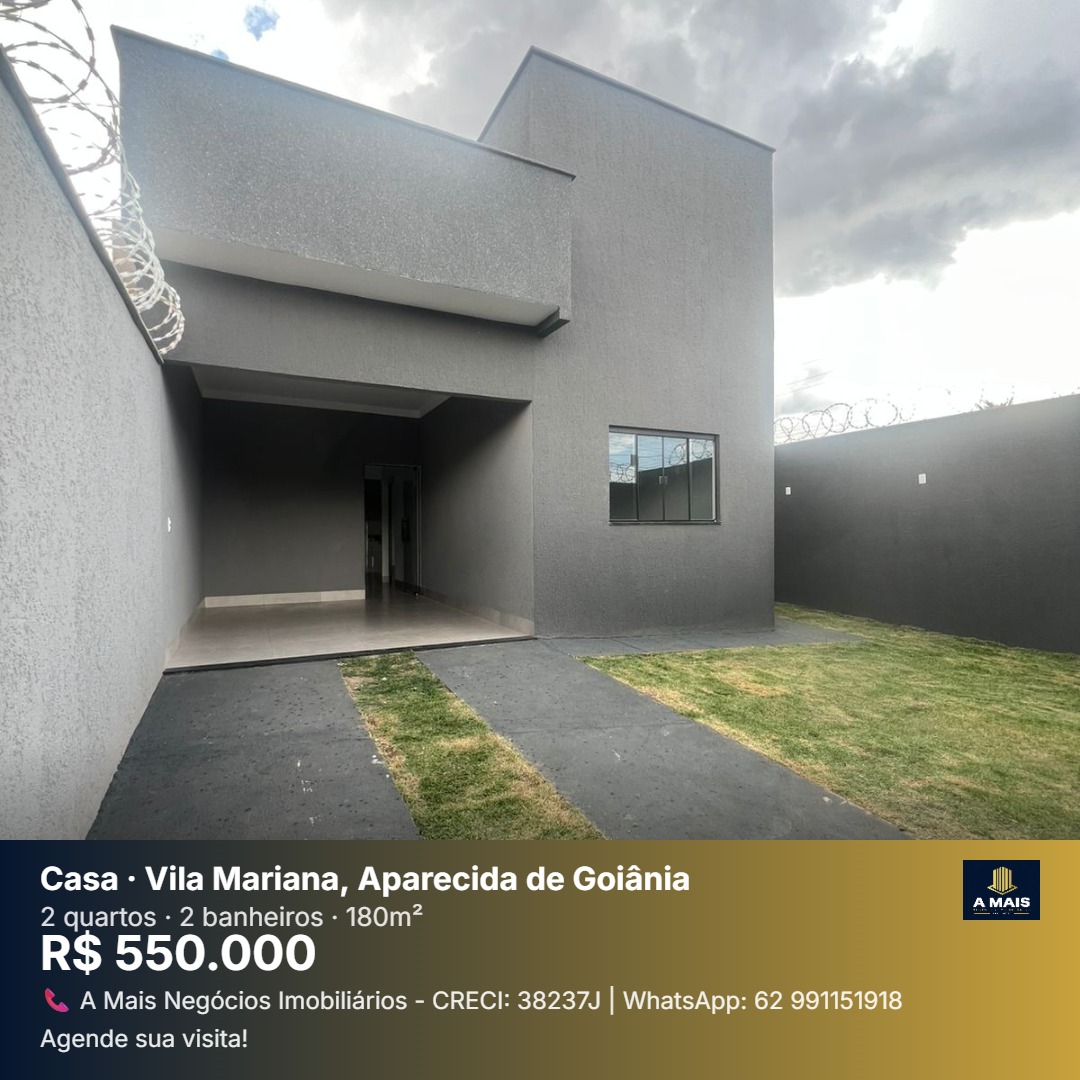 Casa 2 Quartos para Venda na Vila Mariana - Aparecida de Goiânia — foto