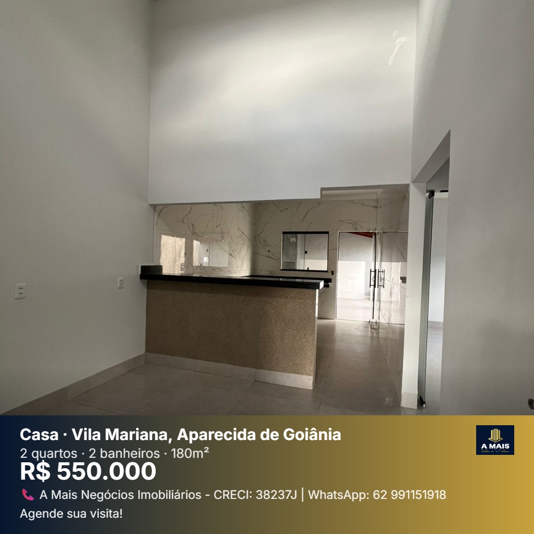 Casa 2 Quartos para Venda na Vila Mariana - Aparecida de Goiânia — foto