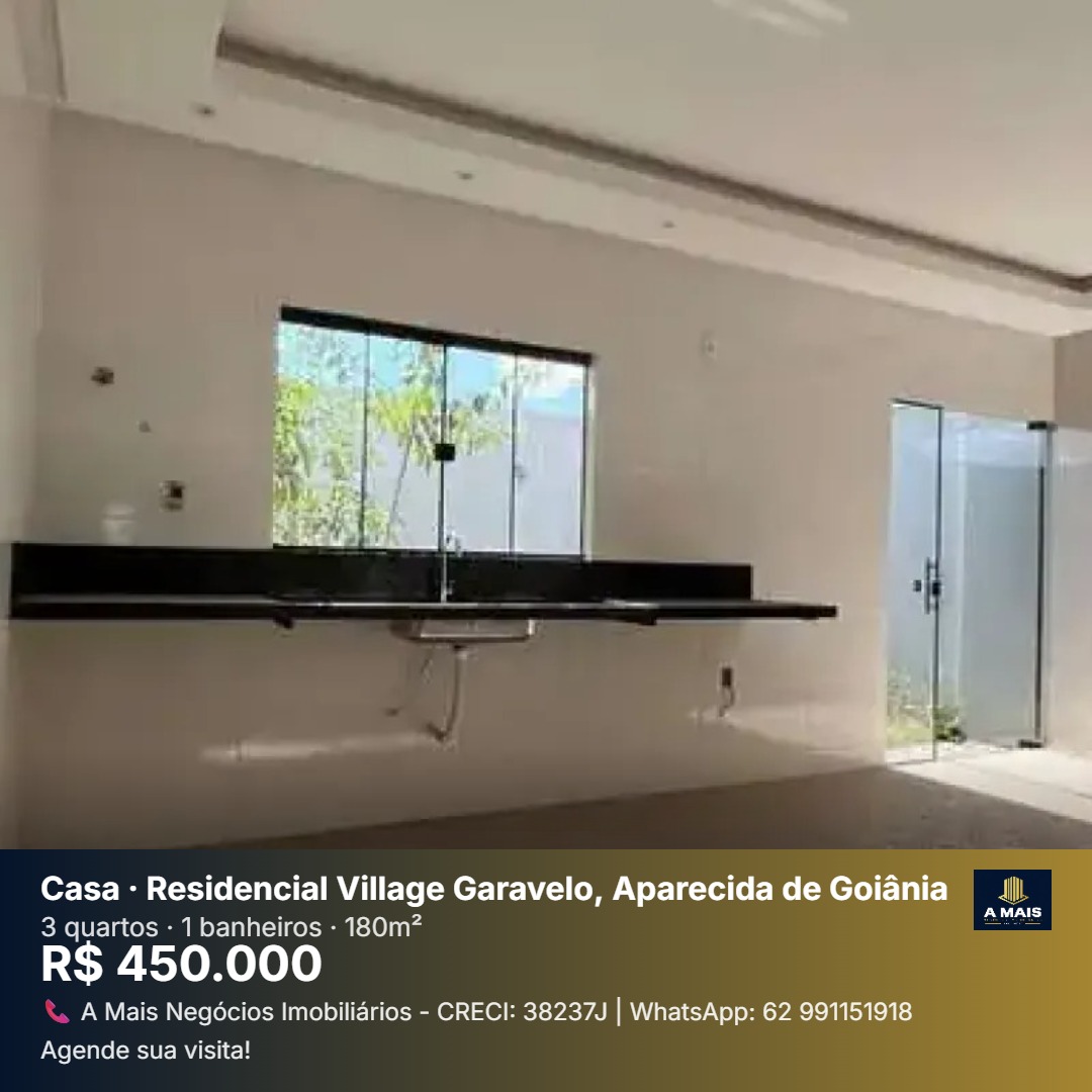 Casa 3 Quartos para Venda no Residencial Village Garavelo - Aparecida de Goiânia — foto