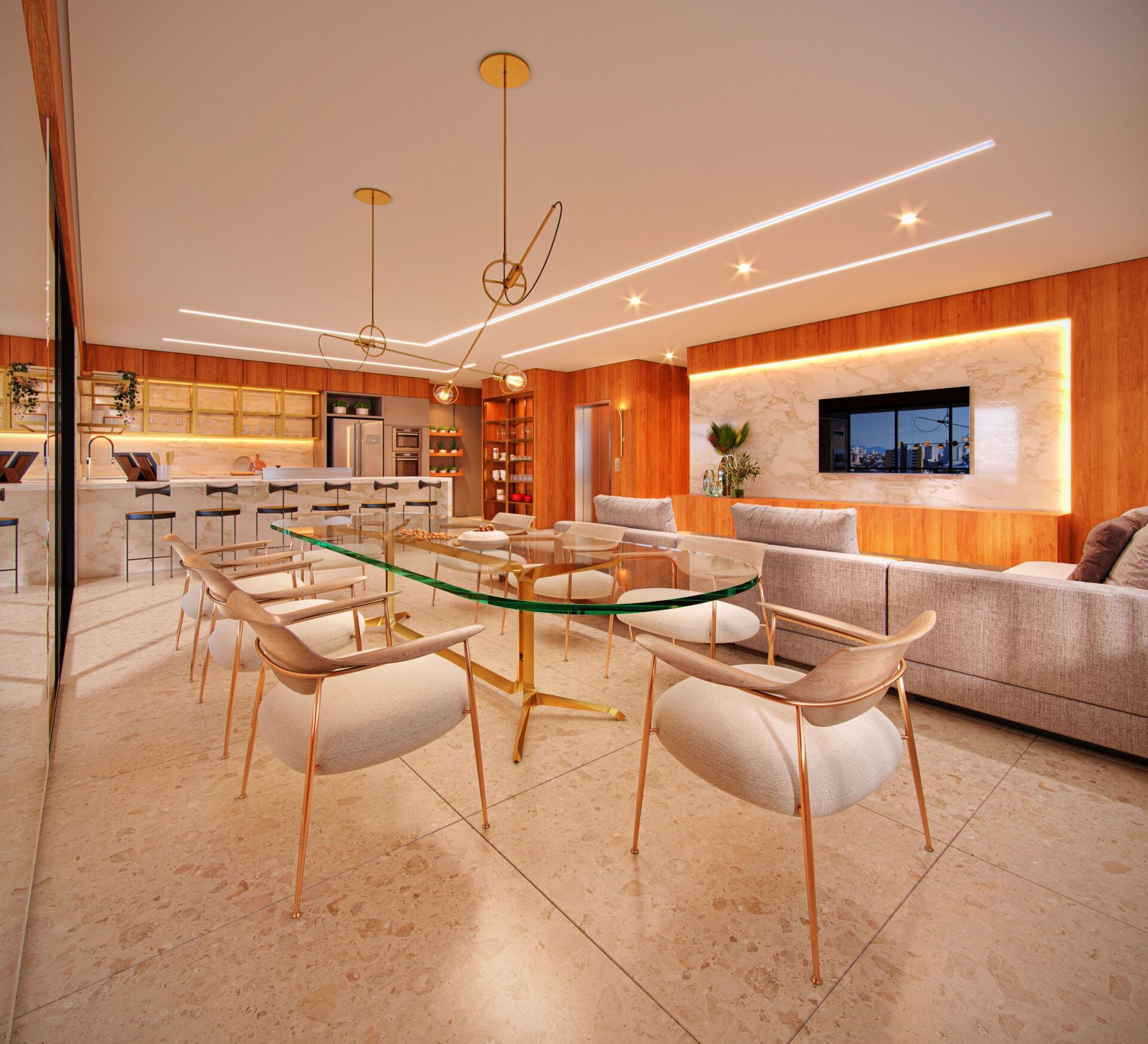 Atmos City Design: Experimente 235m² de Majestade Urbana e Conforto em 4 Suítes — foto