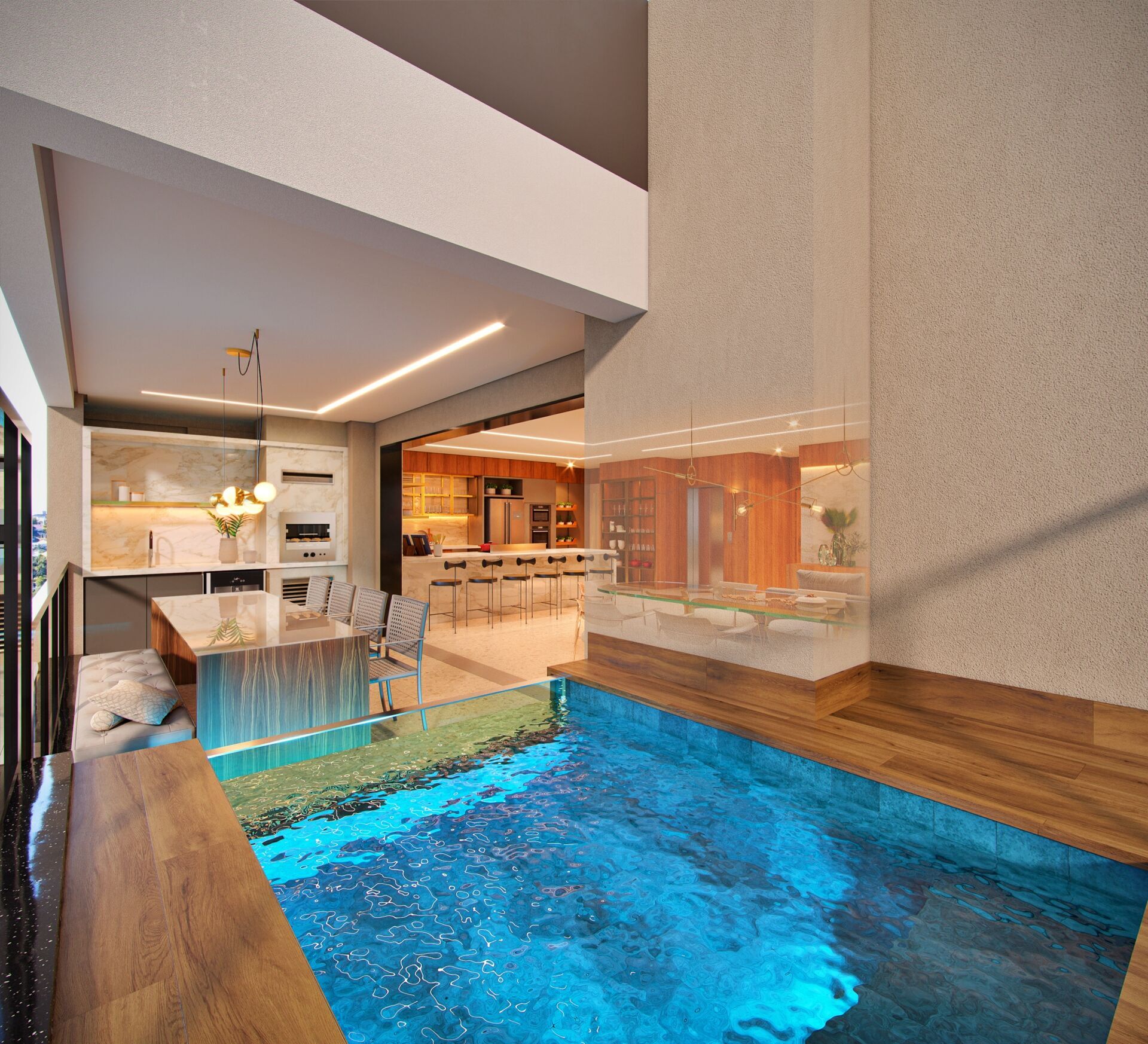 Atmos City Design: Experimente 235m² de Majestade Urbana e Conforto em 4 Suítes — foto