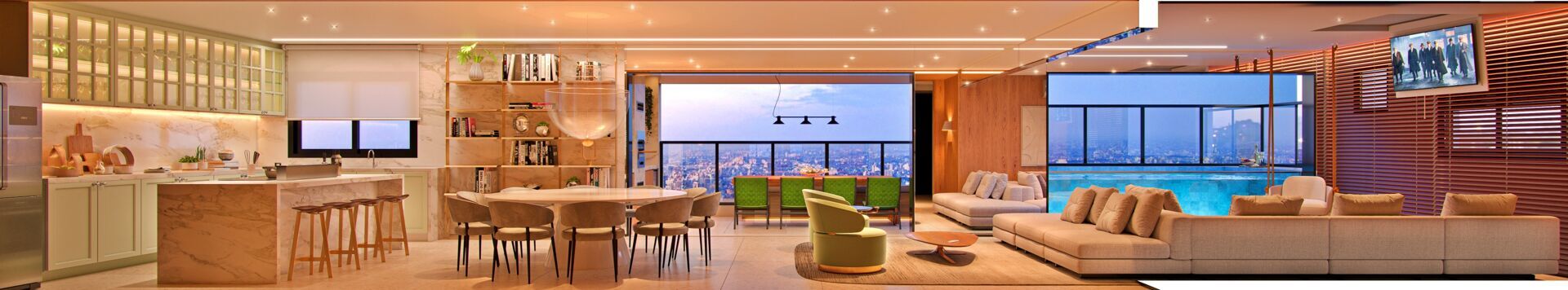 Atmos City Design: Experimente 235m² de Majestade Urbana e Conforto em 4 Suítes — foto