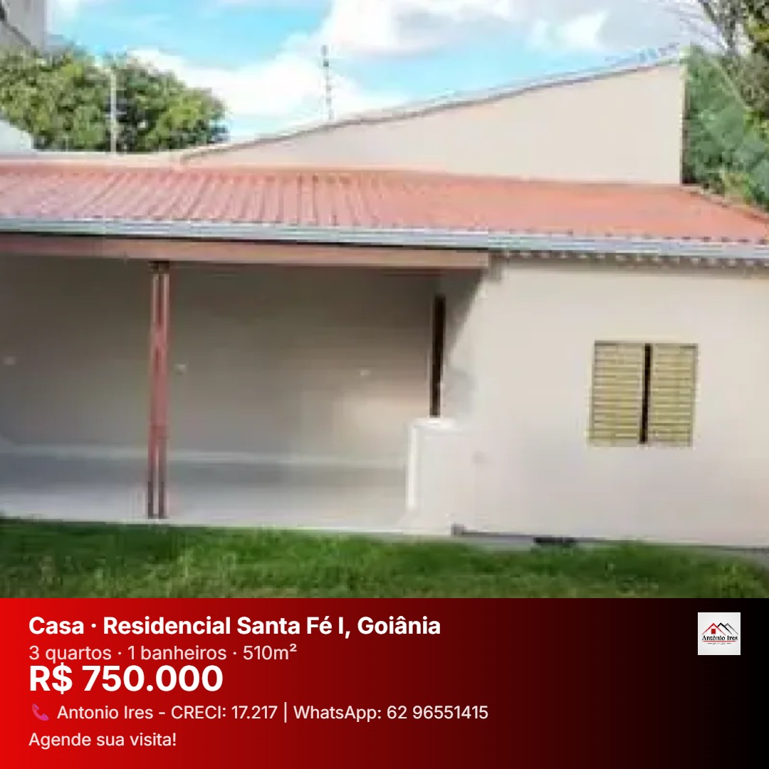 Casa à venda no bairro Residencial Santa Fé I em Goiânia/GO — foto