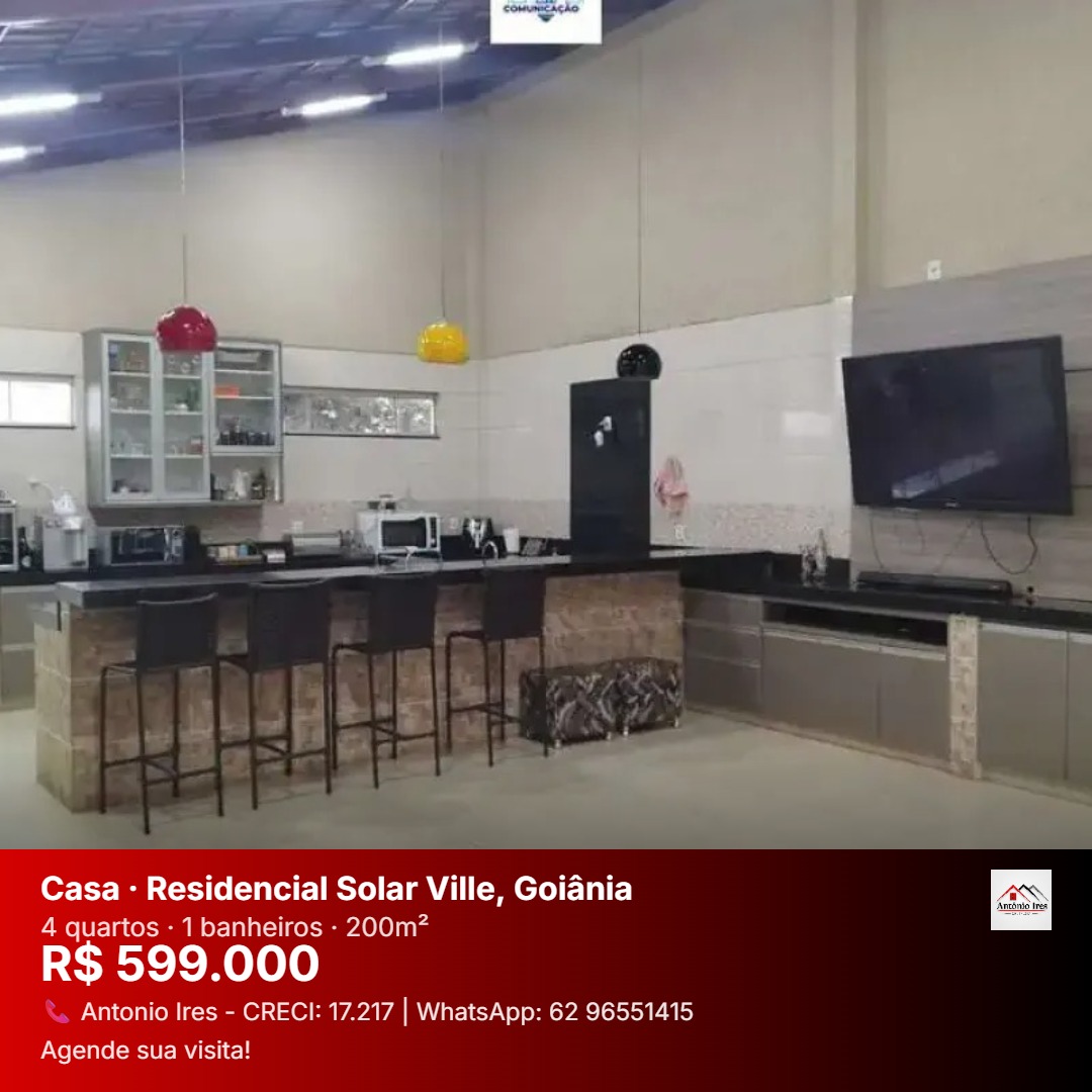 Casa Térrea 4 Quartos para Venda em Condomínio Fechado - Região Noroeste de Goiânia — foto