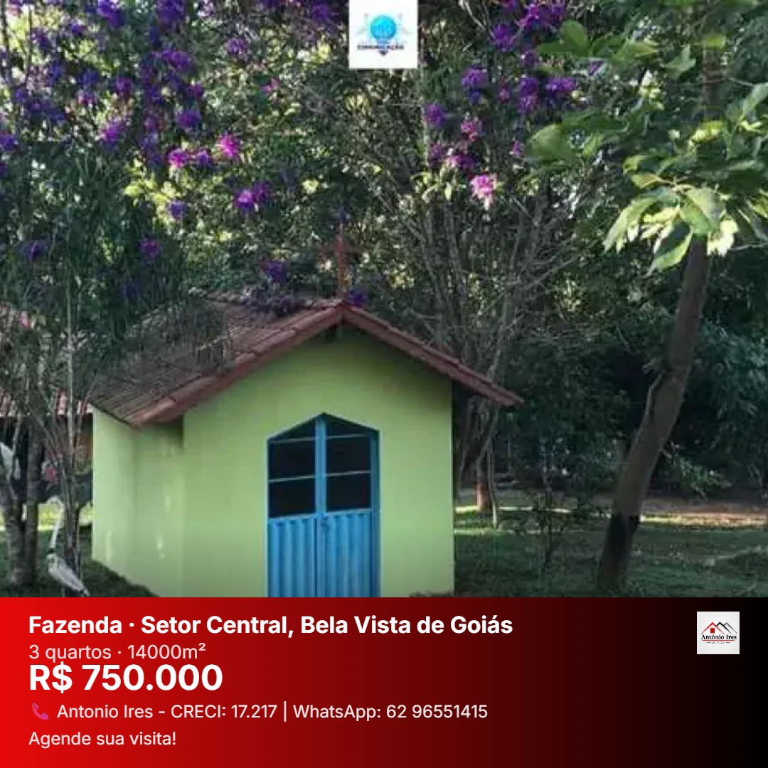 Chácara à venda no bairro Setor Central - Bela Vista de Goiás/GO — foto