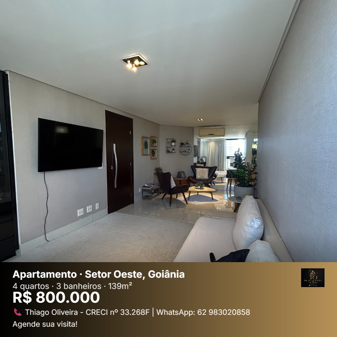 Apartamento à Venda - Residencial Cabrália | Setor Oeste, Goiânia - GO — foto