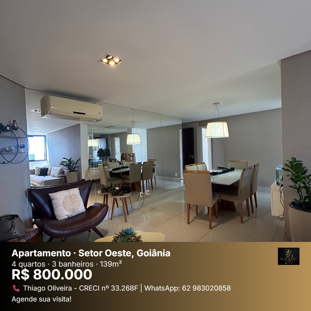 Apartamento à Venda - Residencial Cabrália | Setor Oeste, Goiânia - GO — foto