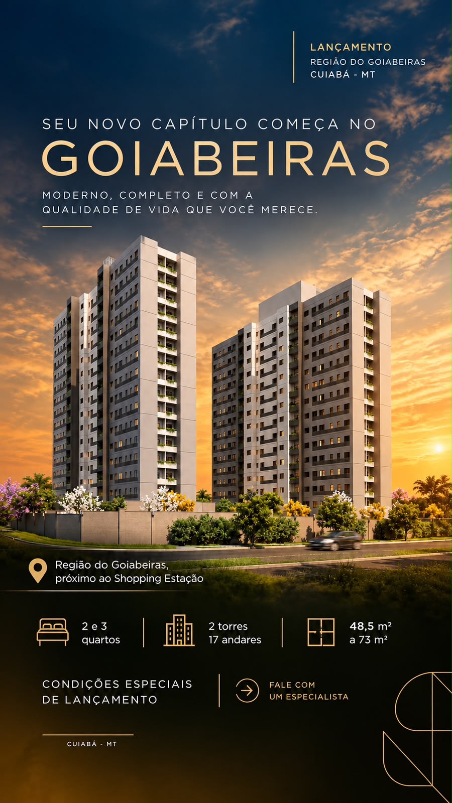 Apartamento à Venda – LIVE Goiabeiras | Cuiabá/MT — foto