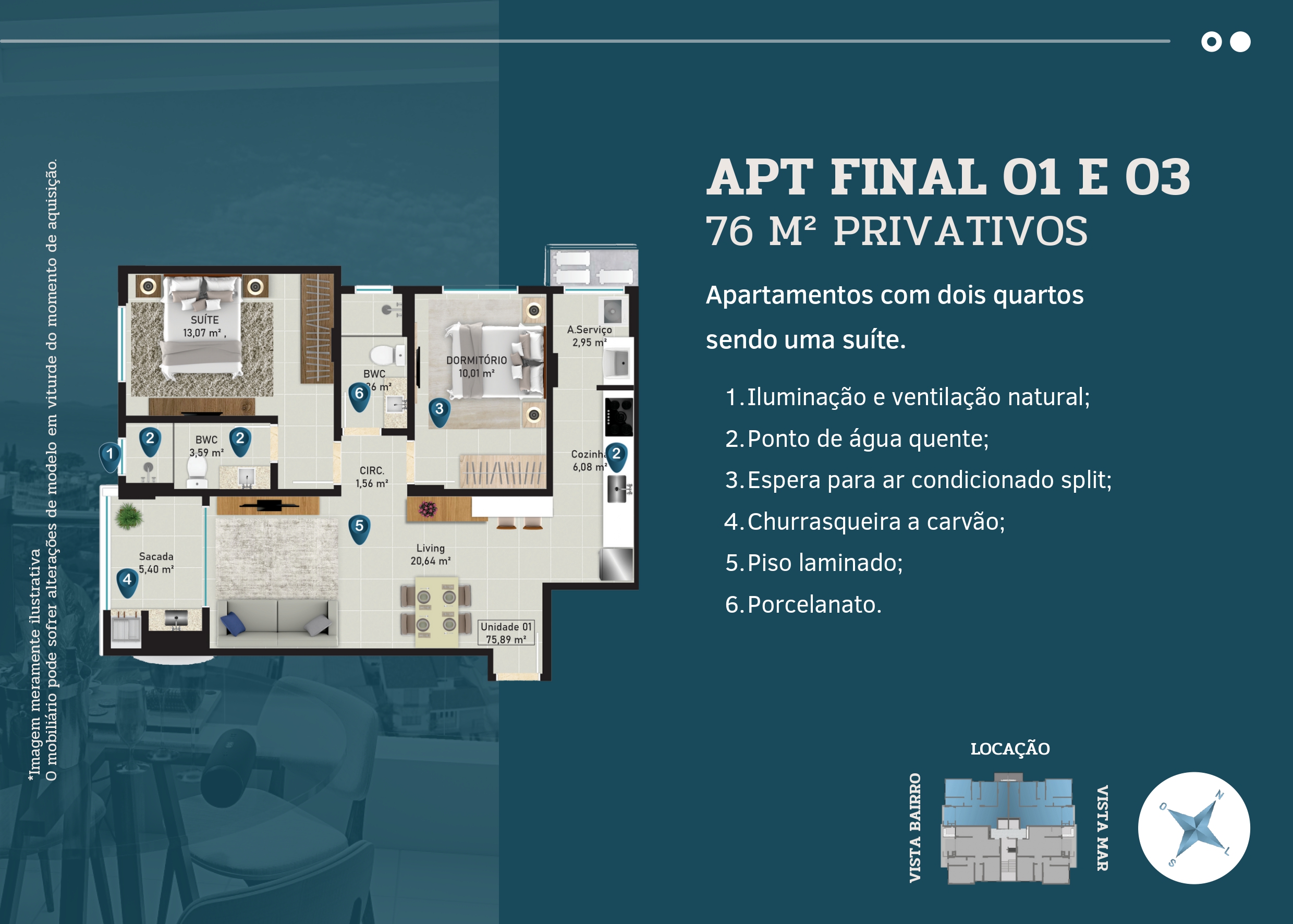 Apartamento à Venda com 2 Quartos – Allure Home | Barreiros – São José/SC — foto
