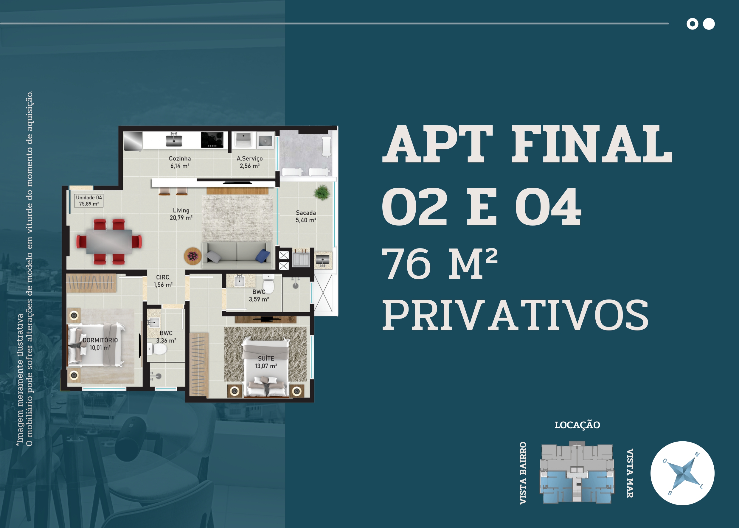 Apartamento à Venda com 2 Quartos – Allure Home | Barreiros – São José/SC — foto