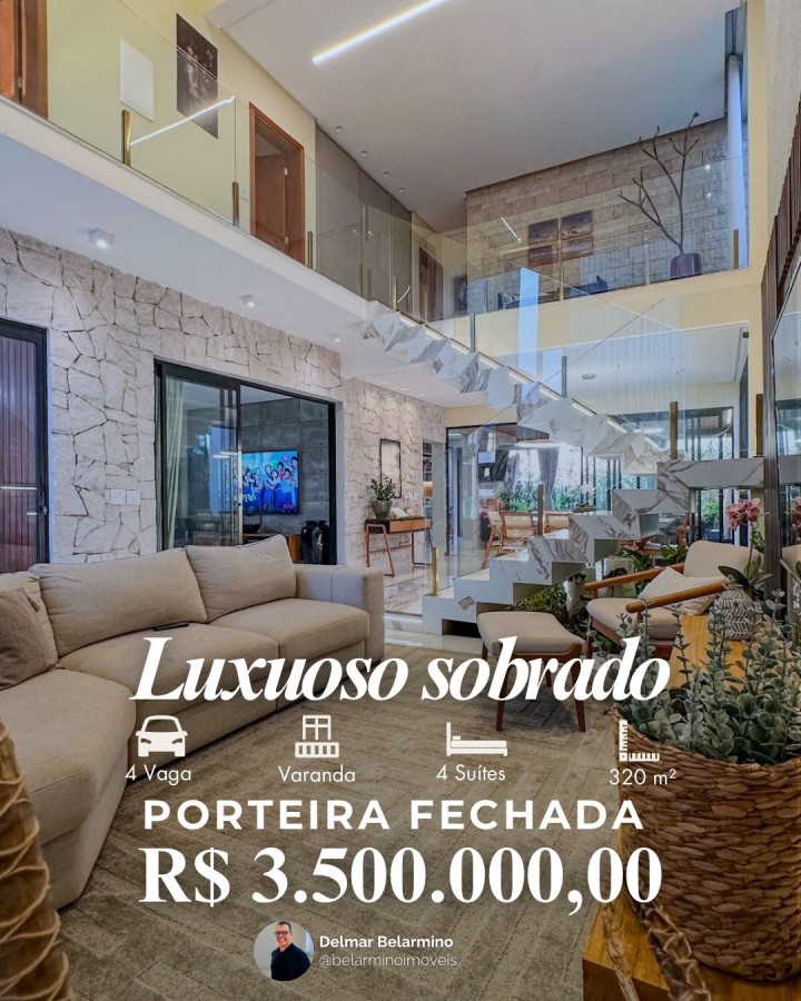 Sobrado para Venda em Aparecida de Goiânia, Jardim Cristal, 4 dormitórios, 4 suítes, 1 vaga — foto
