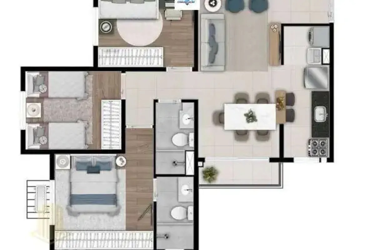 Apartamento Garden 2 Quartos com Suíte - NOW Praça C-8 — foto