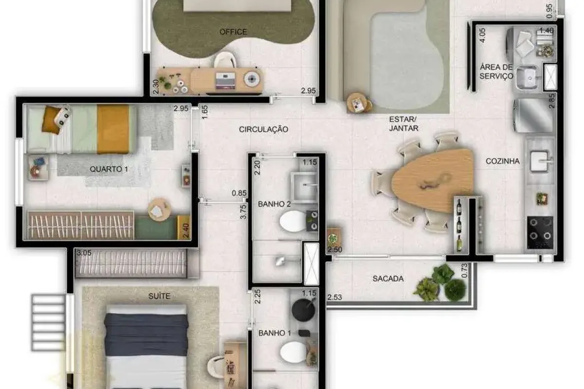 Apartamento 2 Quartos com Suíte e Varanda - NOW Milão — foto