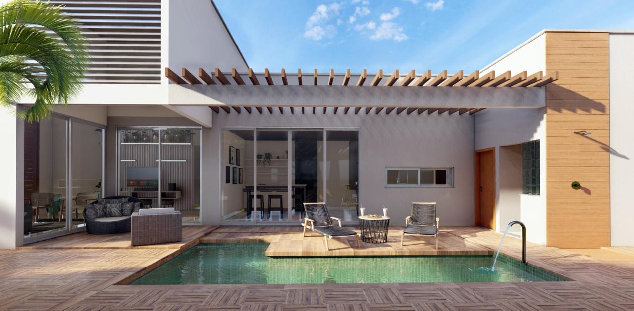 CASA DE ALTO PADRÃO À VENDA NO CONDOMÍNIO CARIBE GOLF – PALMAS/TO | ESTILO NEOCLÁSSICO, 4 SUÍTES E PISCINA — foto