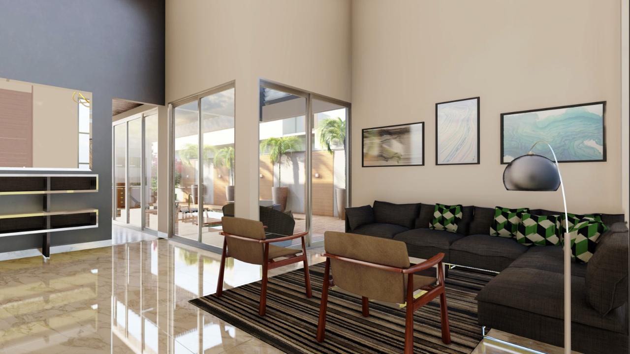 CASA DE ALTO PADRÃO À VENDA NO CONDOMÍNIO CARIBE GOLF – PALMAS/TO | ESTILO NEOCLÁSSICO, 4 SUÍTES E PISCINA — foto