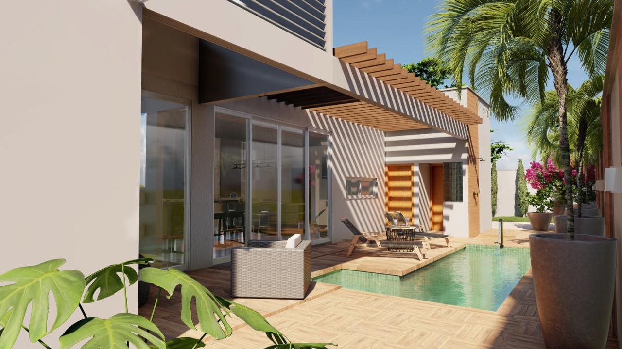 CASA DE ALTO PADRÃO À VENDA NO CONDOMÍNIO CARIBE GOLF – PALMAS/TO | ESTILO NEOCLÁSSICO, 4 SUÍTES E PISCINA — foto