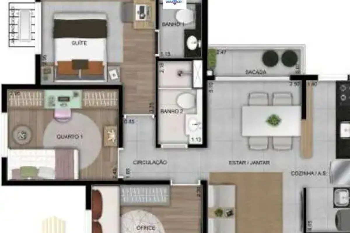 Apartamento 3 Quartos com Suíte e Varanda - NOW Parque Amazônia — foto