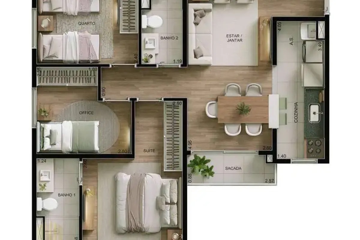 Apartamento 3 Quartos - Suíte e Varanda - Pitangueira Reserva Urbana - Setor Goiânia 2 — foto