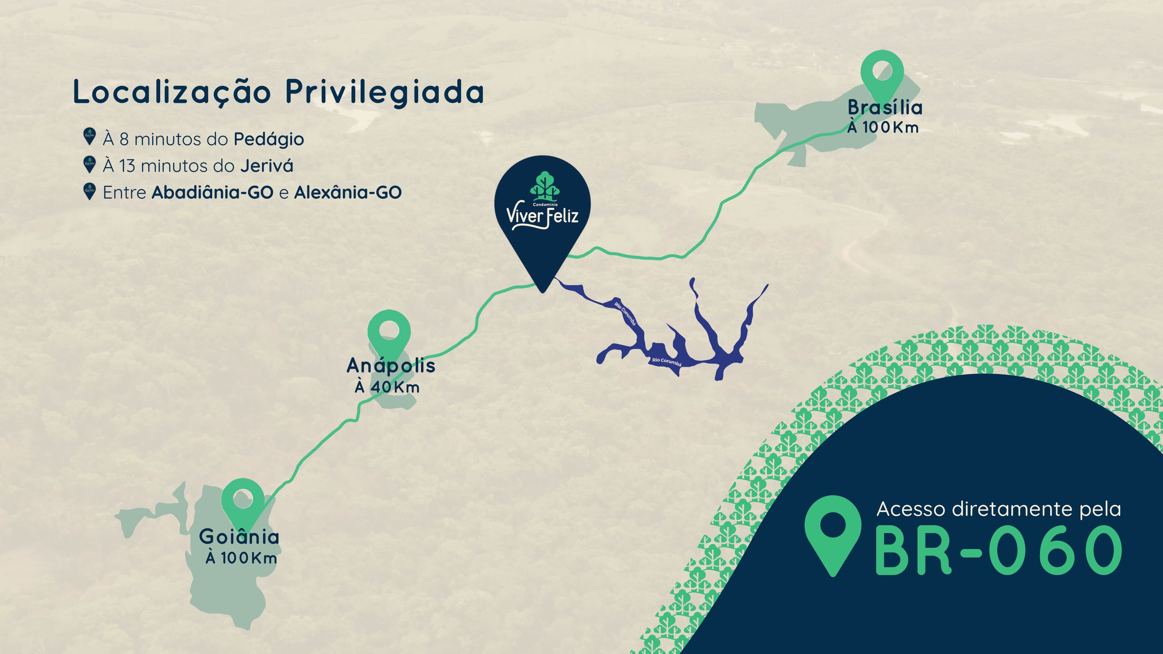 Lotes à Venda – Condomínio Viver Feliz Lago Residence | Lago Corumbá IV - GO — foto