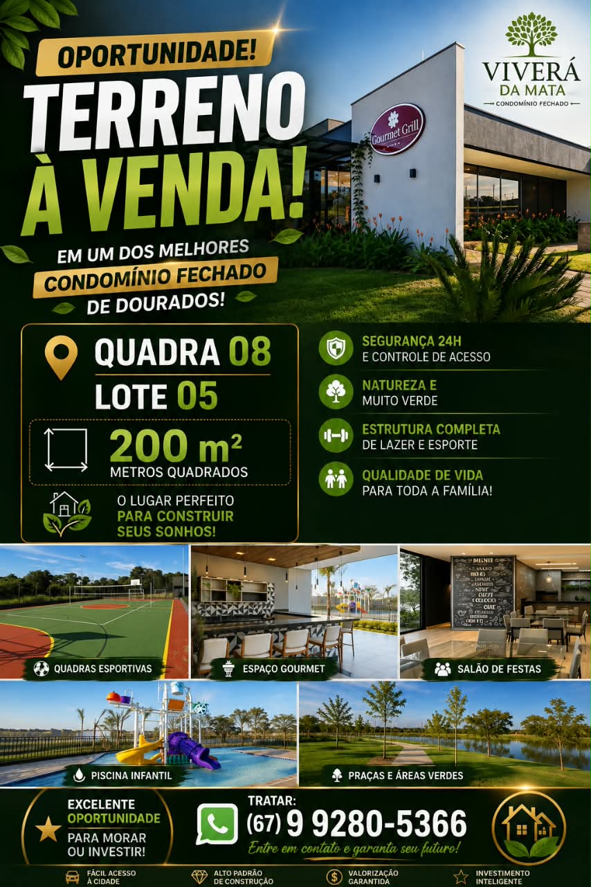Terreno à Venda – Condomínio Viverá da Mata | Dourados/MS — foto